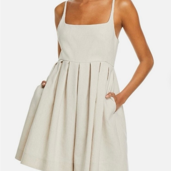 Rebecca Taylor Oatmeal Linen Romper